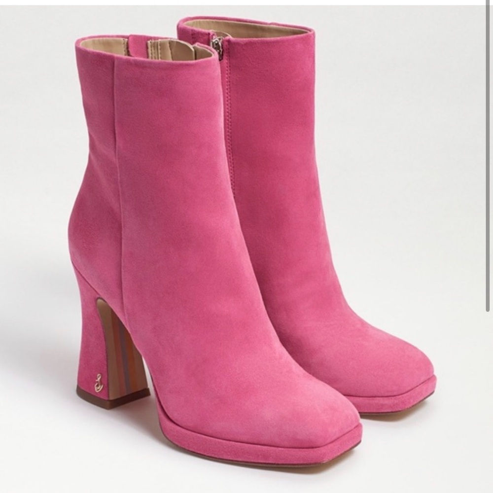 Sam Edelman Pink boots heels